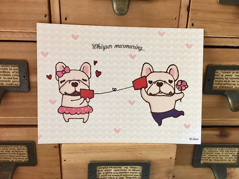 厚手のポストカード～愛のささやき～ - カード・はがき - 紙 ピンク