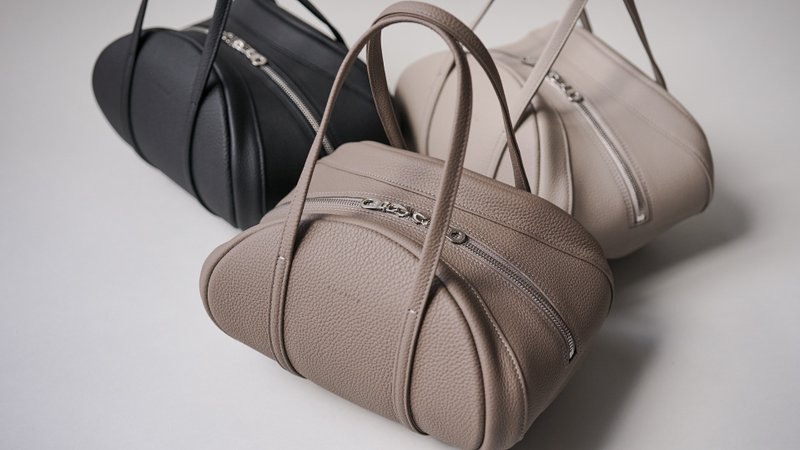 German Togo Leather Hand Bag    Made in Japan - 手提包/手提袋 - 真皮 黑色