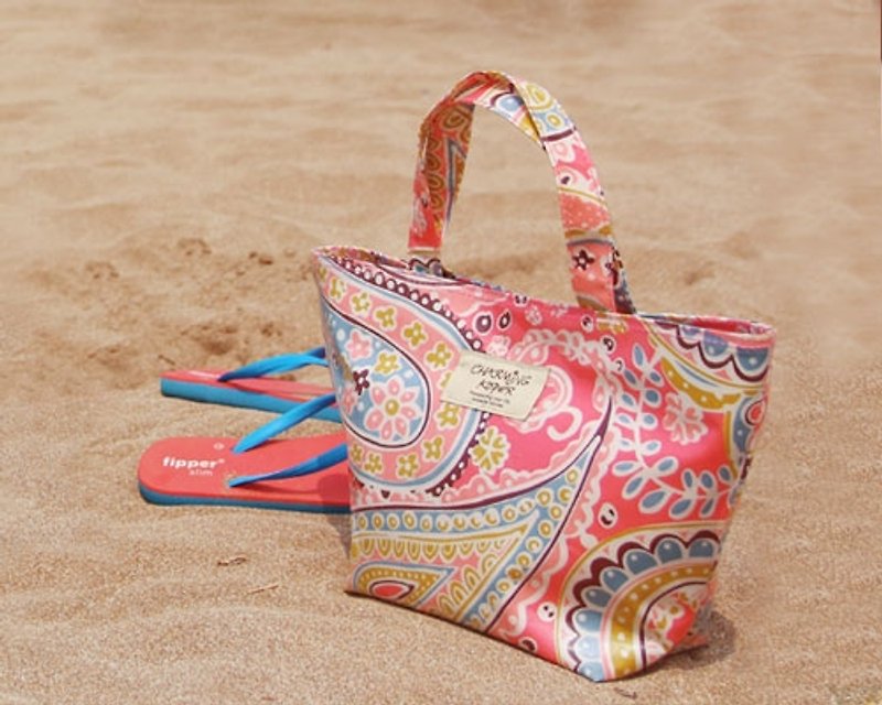 夏日海灘【繽紛趣】愛麗絲輕巧袋(Mini)-玫瑰紅 - トート・ハンドバッグ - 防水素材 多色