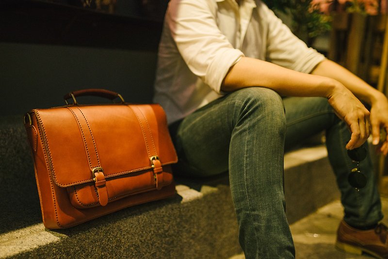 Tory Bag - Burnt Orange - Briefcases & Doctor Bags - Genuine Leather Orange