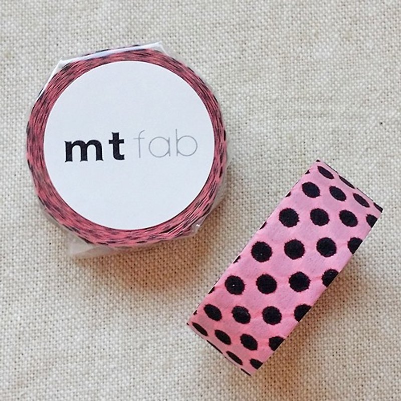 mt and paper tape fab flocking series [Shuiyu paragraph pink + coffee (MTFL1P06)] - Washi Tape - Paper Pink