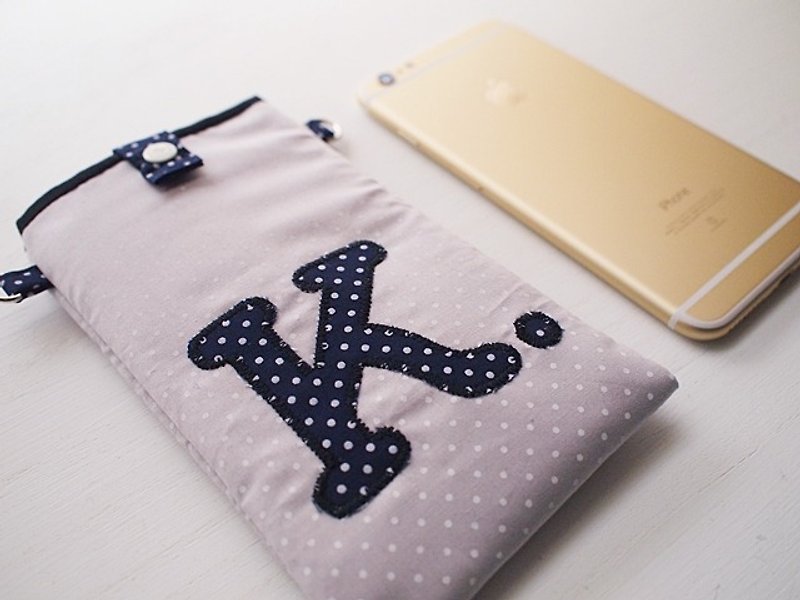 hairmo. Exclusive letter bicyclic cell phone pocket - gray dots + blue dot (IPhone / htc / samsung) - Phone Cases - Other Materials Gray