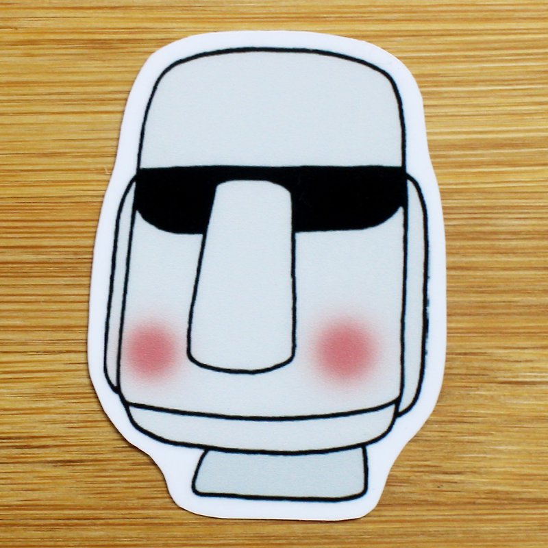 Waterproof Sticker (Small)_ Bad Guy Series 16 (Moai Dum Dum) - Stickers - Waterproof Material 