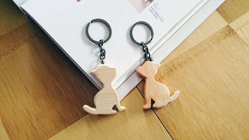 Puppy Keyring // Safe Shipping SOP - Keychains - Wood Multicolor