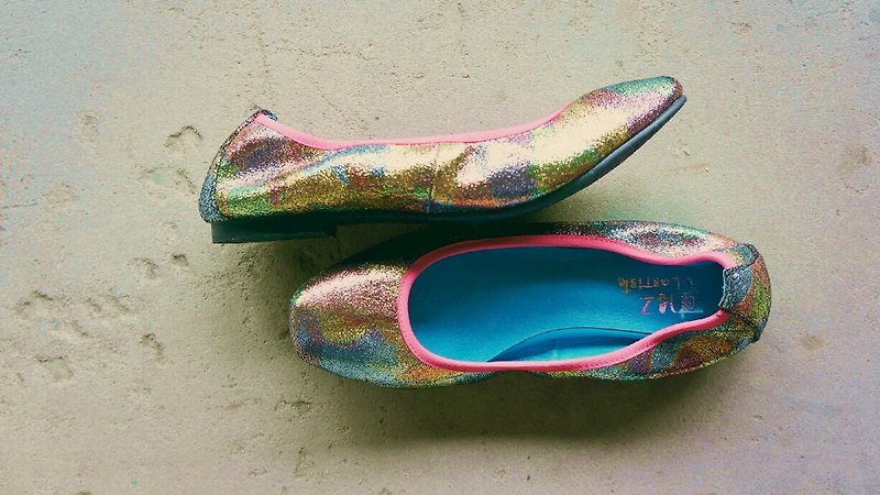 溫柔地守候。超柔軟娃娃鞋(閃電色) - รองเท้าลำลองผู้หญิง - หนังแท้ หลากหลายสี