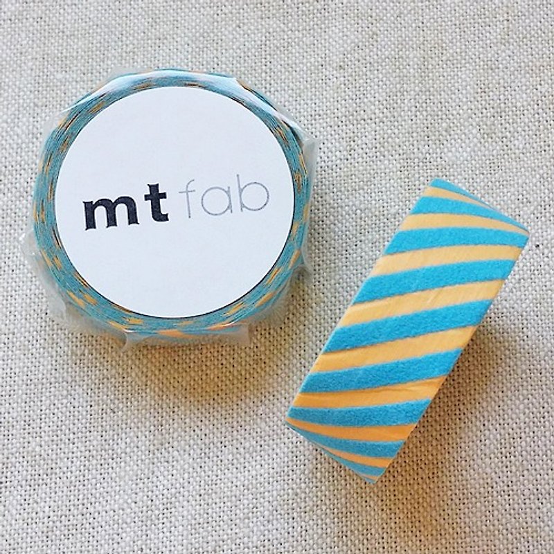 MTと紙テープファブ植毛シリーズモデルのバターイエローデニム[+ミントグリーン（MTFL1P13）] - マスキングテープ - 紙 ブルー