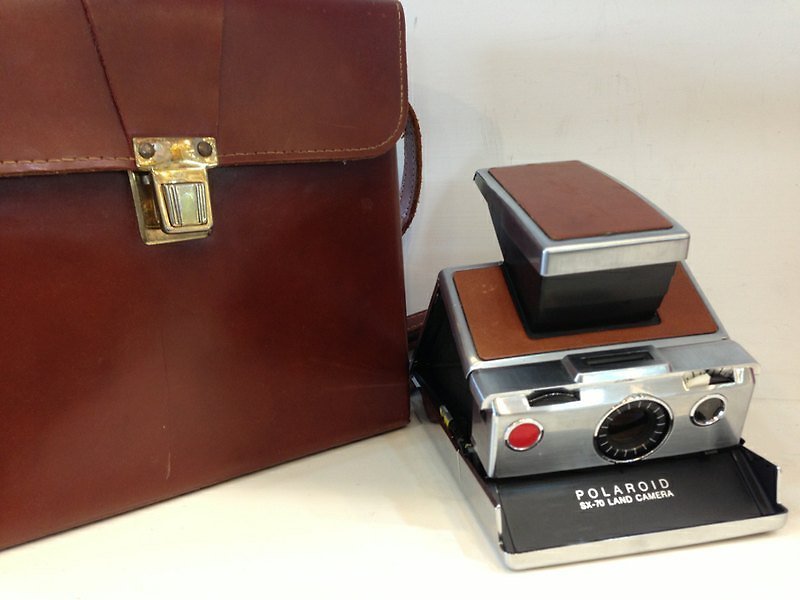 拍立得 Polaroid sx-70 原型機打折出清  ( 附皮箱） - パスケース - その他の素材 ブラウン