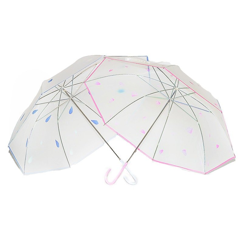 【四時花雨葉】晴雨兩用透明傘 春櫻+夏雨雙人組 - 雨傘/雨衣 - 塑膠 