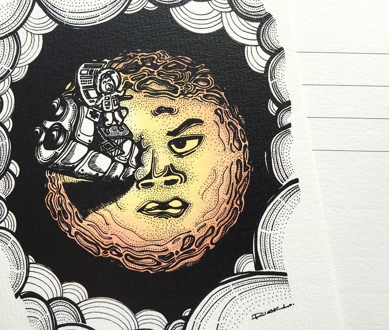 Fly me to the Moon - artwork available in Postcard - การ์ด/โปสการ์ด - กระดาษ 