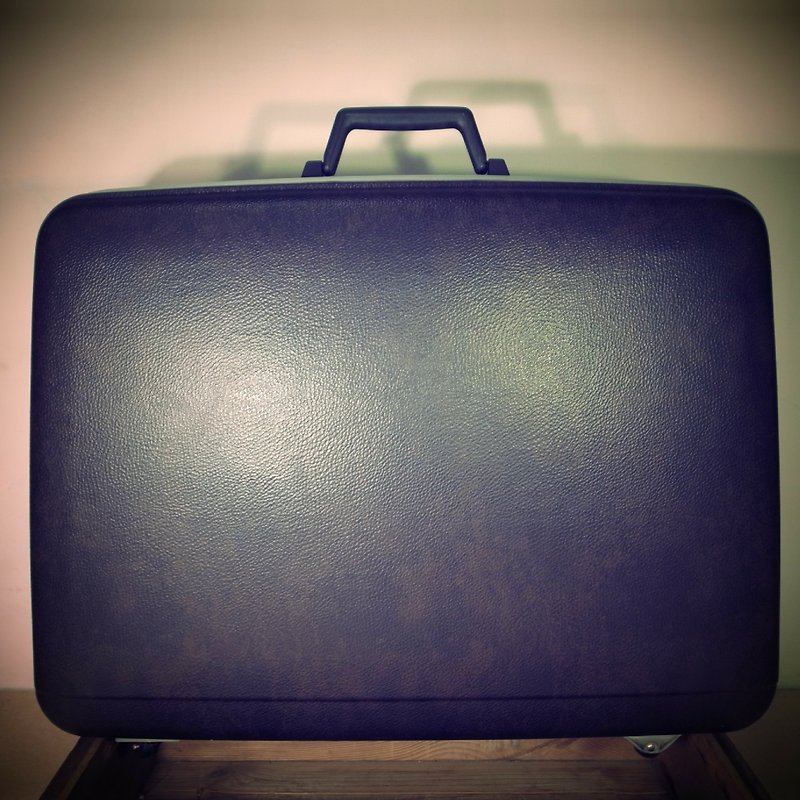 [Bones] brown ECHOLAC old suitcase Retro suitcase decorated with antique furnishings VINTAGE stall suitcase - กระเป๋าเดินทาง/ผ้าคลุม - พลาสติก สีนำ้ตาล