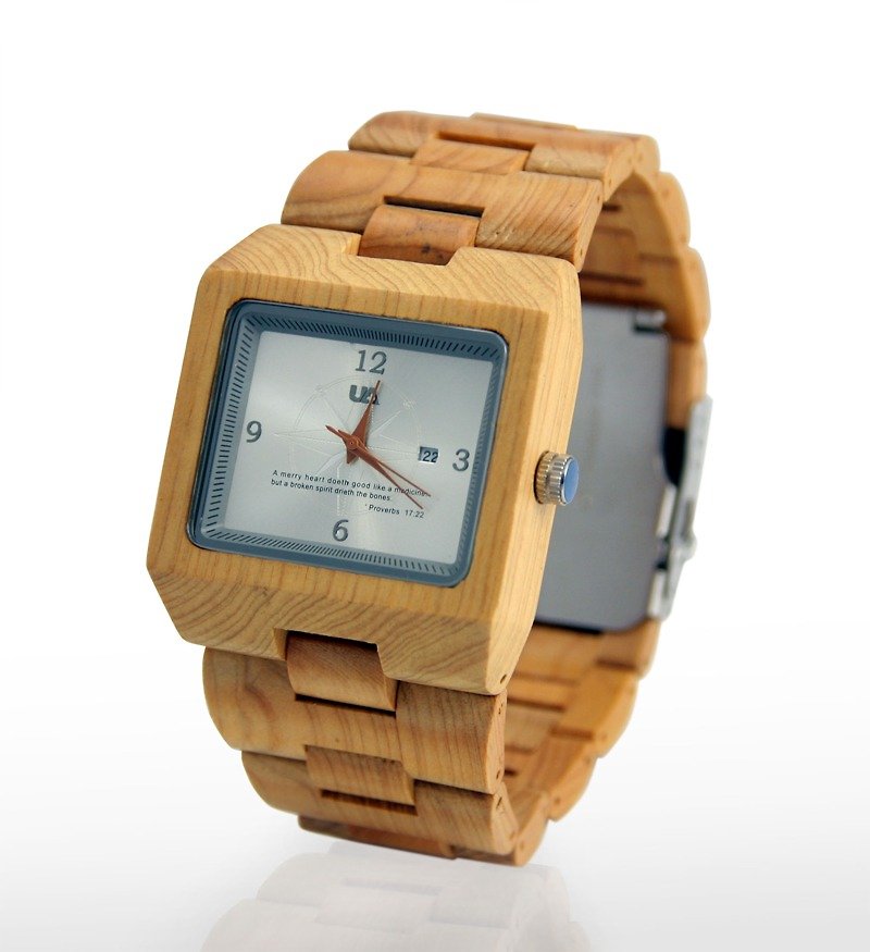 【Wood Research Institute】Energy Healthy Wooden Watch-Wooden watch (Departure of Light) - Other - Wood Gold