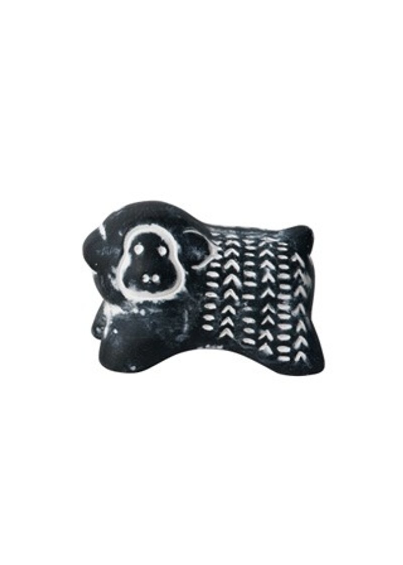 Earth tree fair trade - handmade burning pottery monkey (black) - ของวางตกแต่ง - ดินเผา 