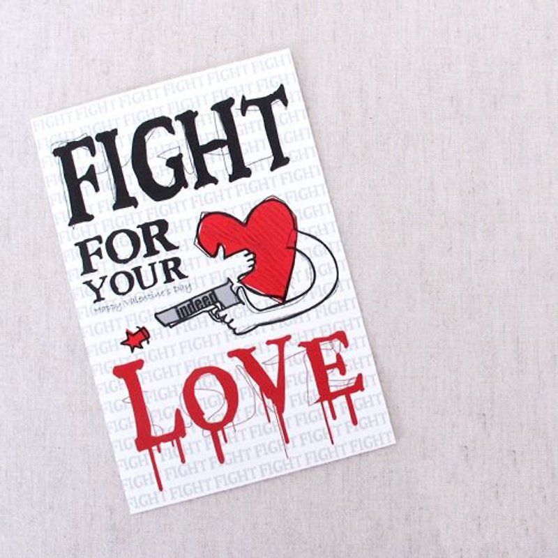 1212 play Design funny postcards - fight for love - การ์ด/โปสการ์ด - กระดาษ 