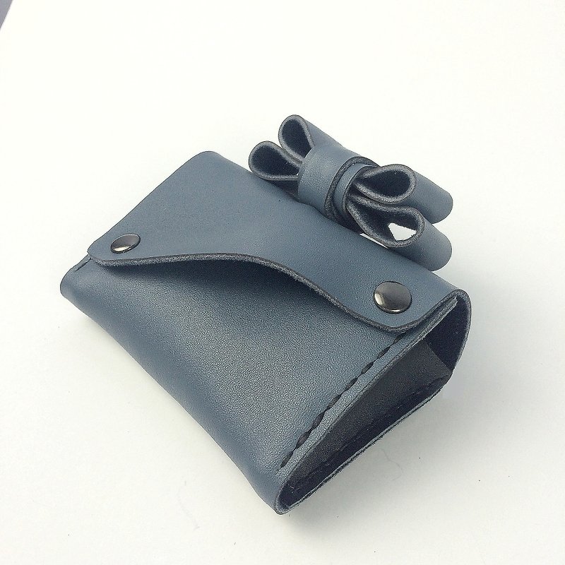 zemoneniフル手作り革財布カードパッケージ大容量のコンボ装飾深い端部分すす - 財布 - 革 グレー