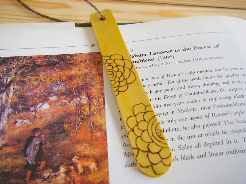 Word ink pause Bookmarks - blossoming - Bookmarks - Wood Gold
