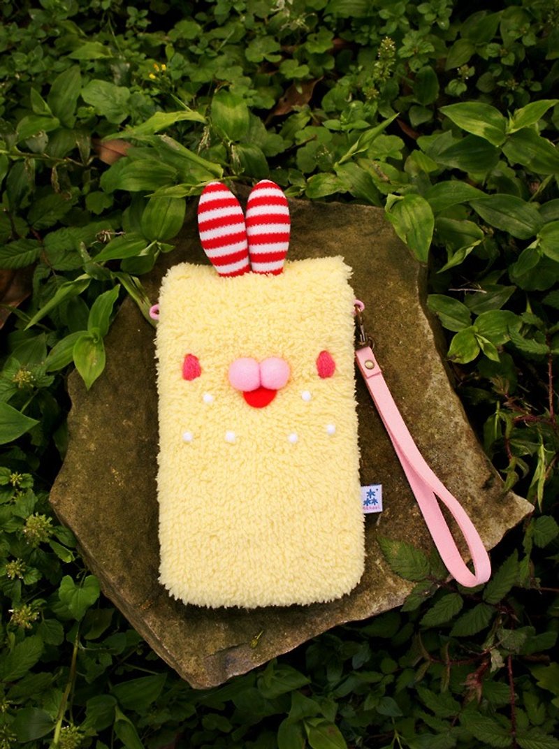 love U rabbit mobile phone bag. - Phone Cases - Other Materials Yellow