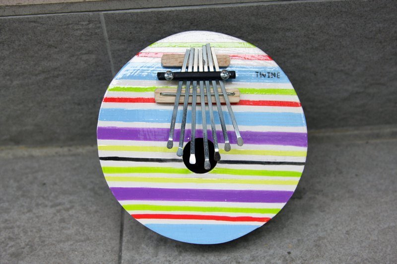 kalimba 椰殼拇指琴 彩色條子 - 擺飾/家飾品 - 其他材質 