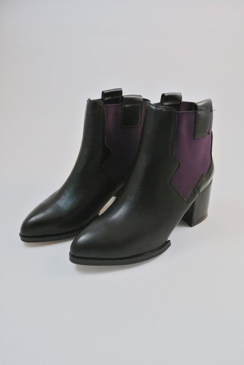 Keep Rocking．重金搖滾雙面人短靴 - Women's Casual Shoes - Genuine Leather Black