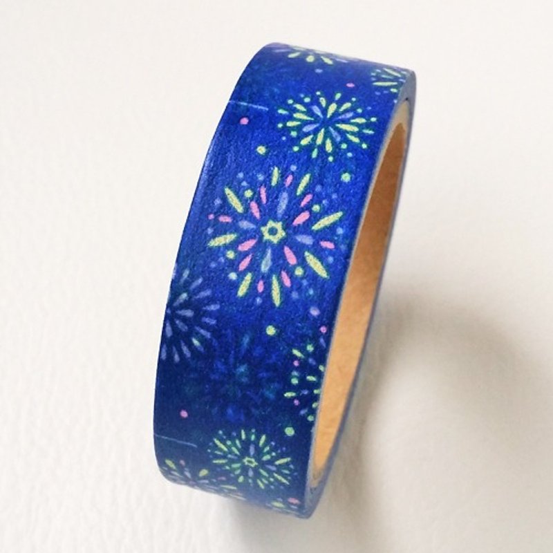 Japan amifa and paper tape [Fireworks (32413)] - Washi Tape - Paper Blue