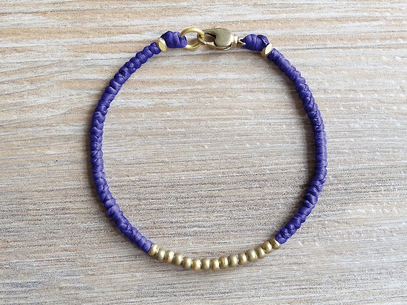 | NAIVE Deep | x Wax Bronze wire lanyard x x x bracelet Wristband x customization. So contrived. - Bracelets - Copper & Brass Multicolor