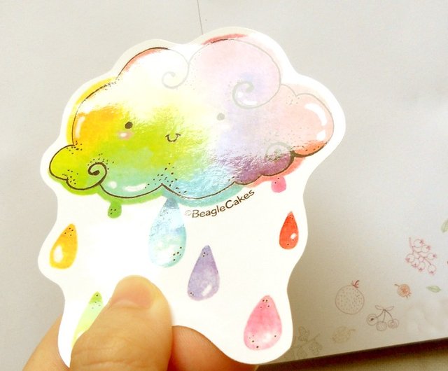 Cloud Sticker, Clouds Stickers, Stickers for laptop, Weather Proof