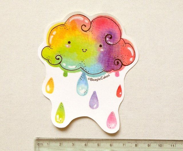 Cloud Sticker, Clouds Stickers, Stickers for laptop, Weather Proof