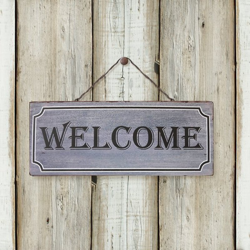 Retro Sign-WELCOME - Wall Décor - Wood Blue
