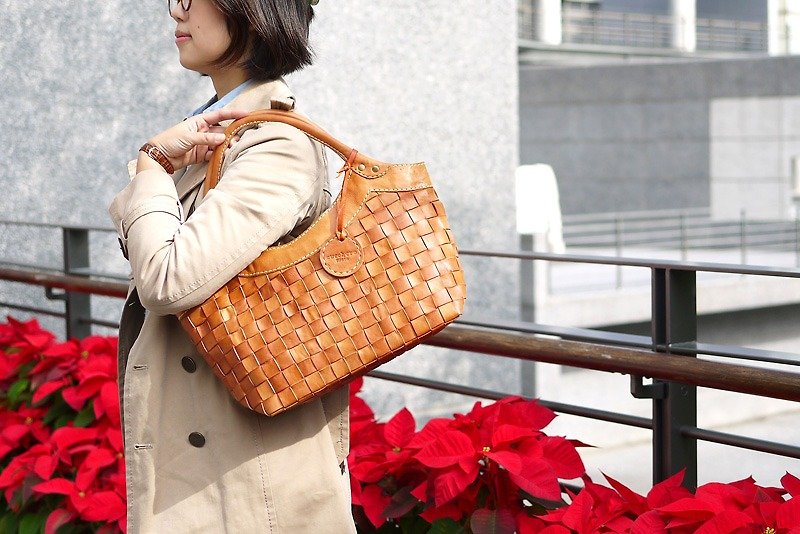 Japanese classic cowhide drag/handbag order made by Zucchero Filato - Handbags & Totes - Genuine Leather 