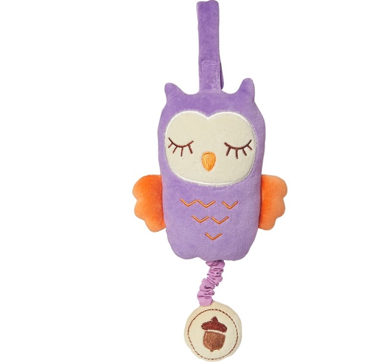 American MyNatural Owl Musical Owl Musical Bell-Pink Purple - Kids' Toys - Cotton & Hemp Purple
