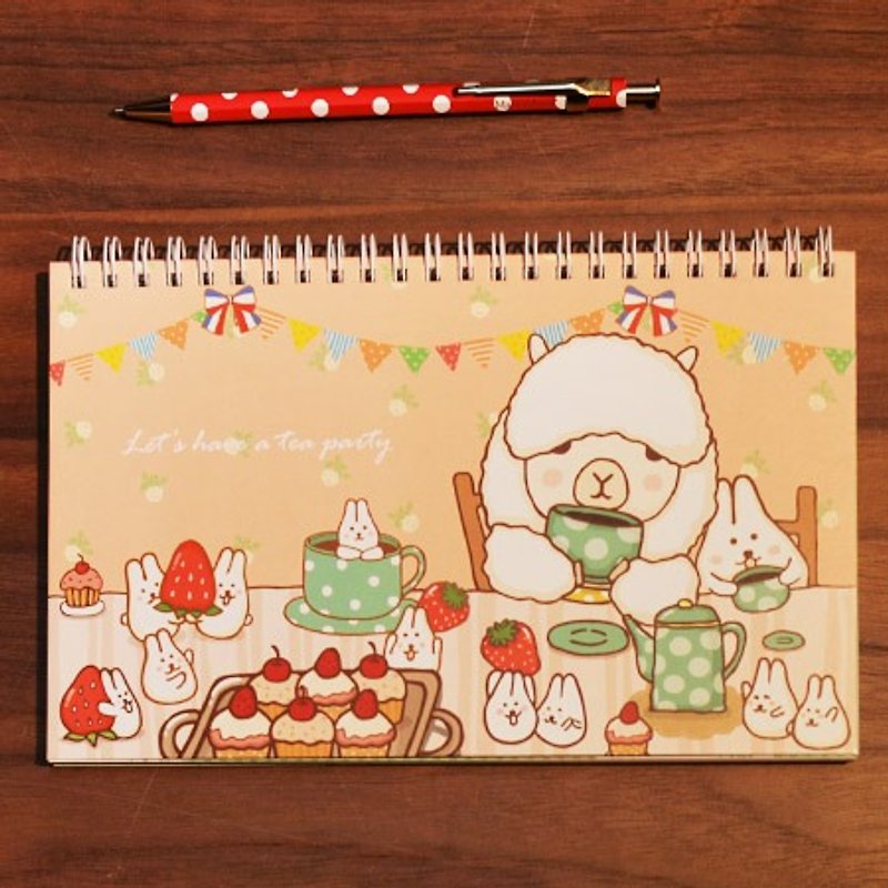 Mori Shu x Dimanche peripheral joint memo - alpaca tea mochi rabbit models - Notebooks & Journals - Paper Pink