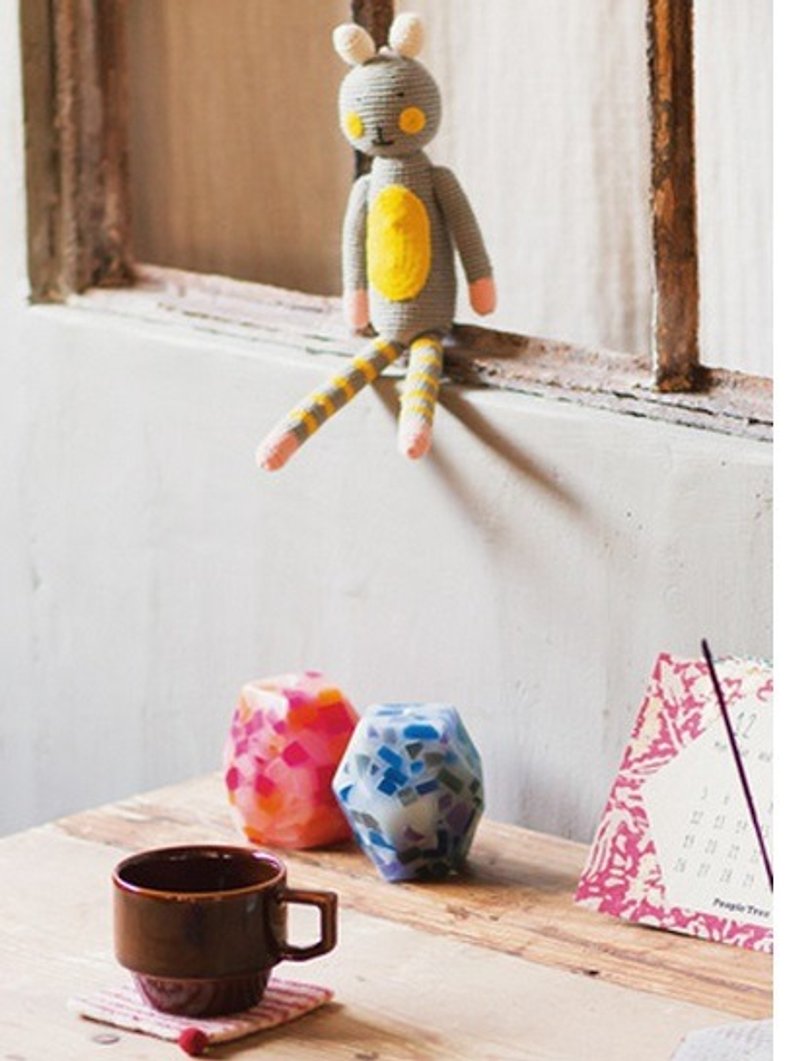 Earth tree fair trade &amp; Eco- "Animal Series" - hand-woven cotton Bruin (white) - Stuffed Dolls & Figurines - Paper 