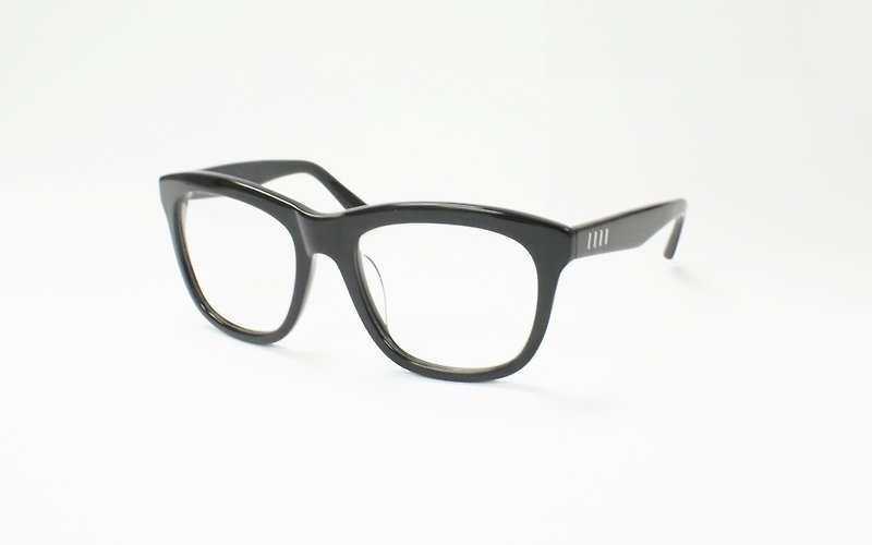 [清貨特價] 手工制作 中性大尺寸眼鏡框 - 眼鏡/眼鏡框 - 塑膠 黑色