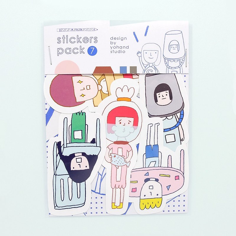 Furniture People - Medium Sticker Set 2-7 - Stickers - Paper Blue