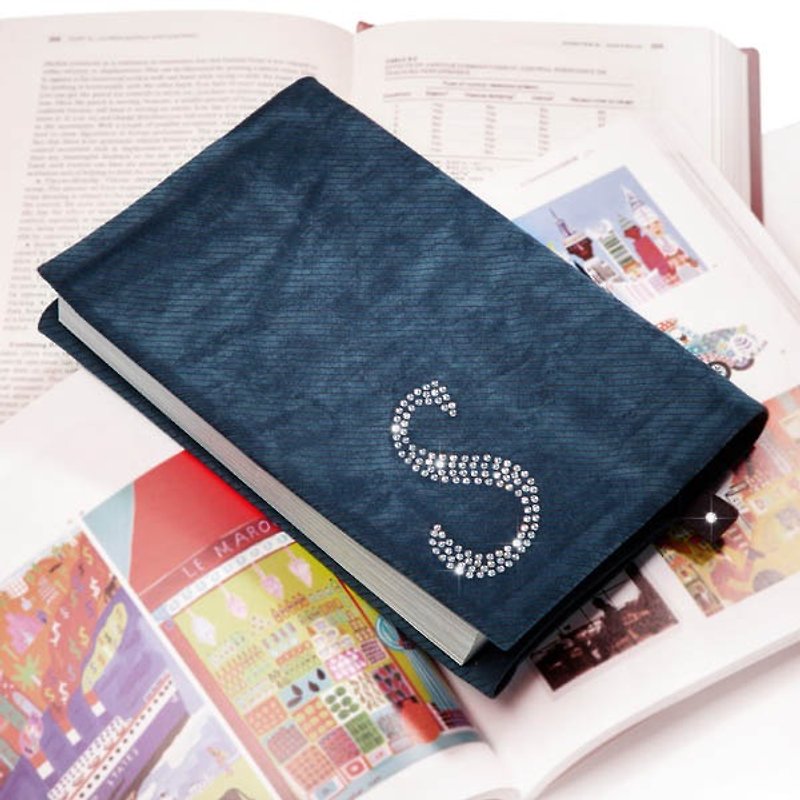 【GFSD】ラインストーンブティック-明るいレターブックカバー-2色 - ノート・手帳 - その他の素材 ブルー