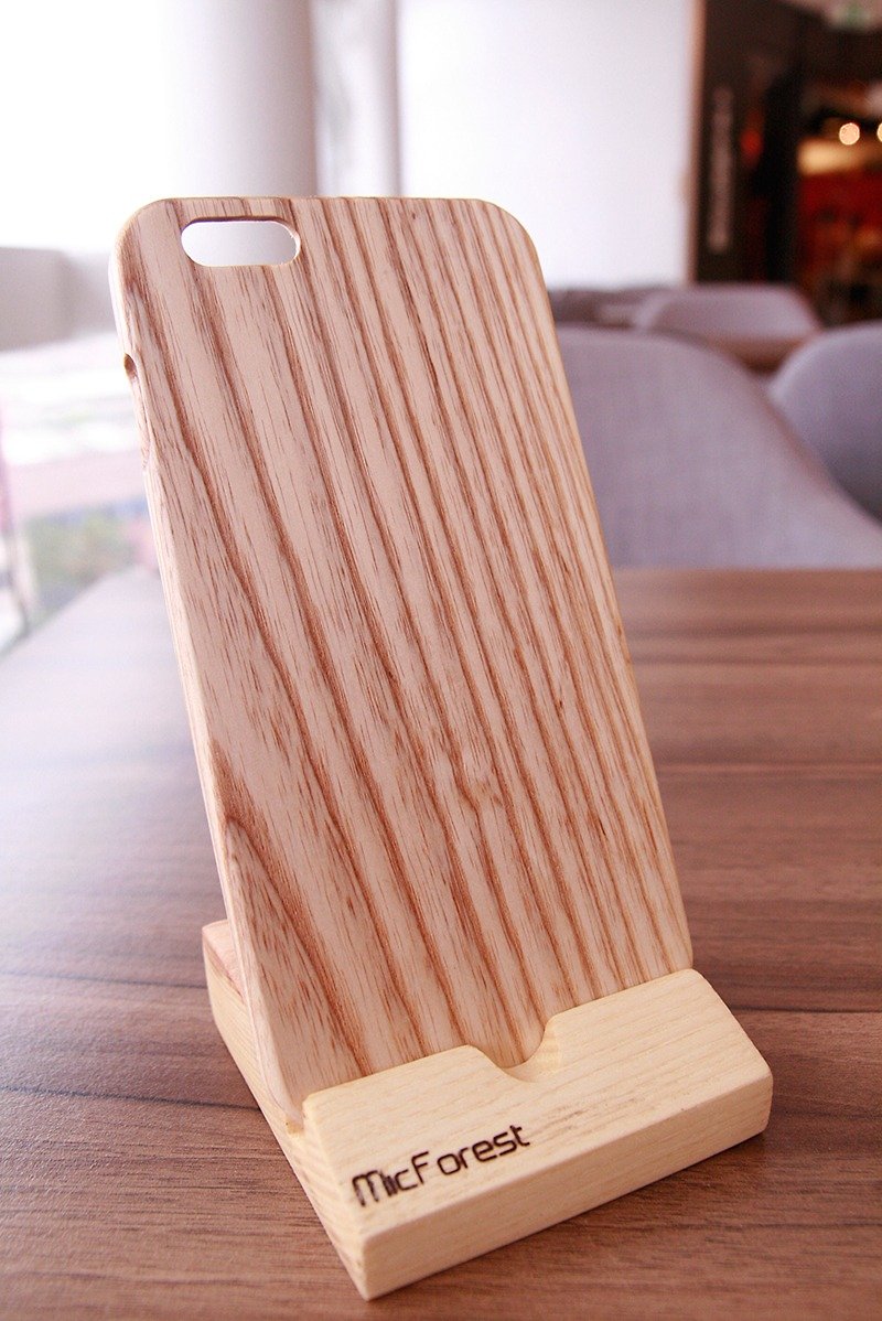 微森林．iPhone 6 Plus 純原木 木製手機殼 栓木 D-WAP01-002 贈木製手機座 - Other - Wood Khaki