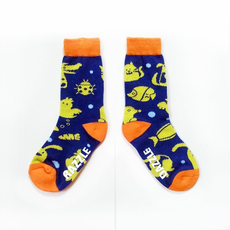What I want to do when I grow up-Zookeeper / Dark Blue / Dazzling Series Children's Socks - Socks - Cotton & Hemp Multicolor