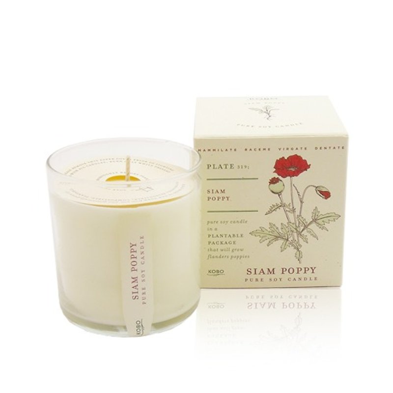 【KOBO】American Soybean Essential Oil Candle-Enchanted Beauty (280g/Can burn for 60hr) - Candles & Candle Holders - Wax White