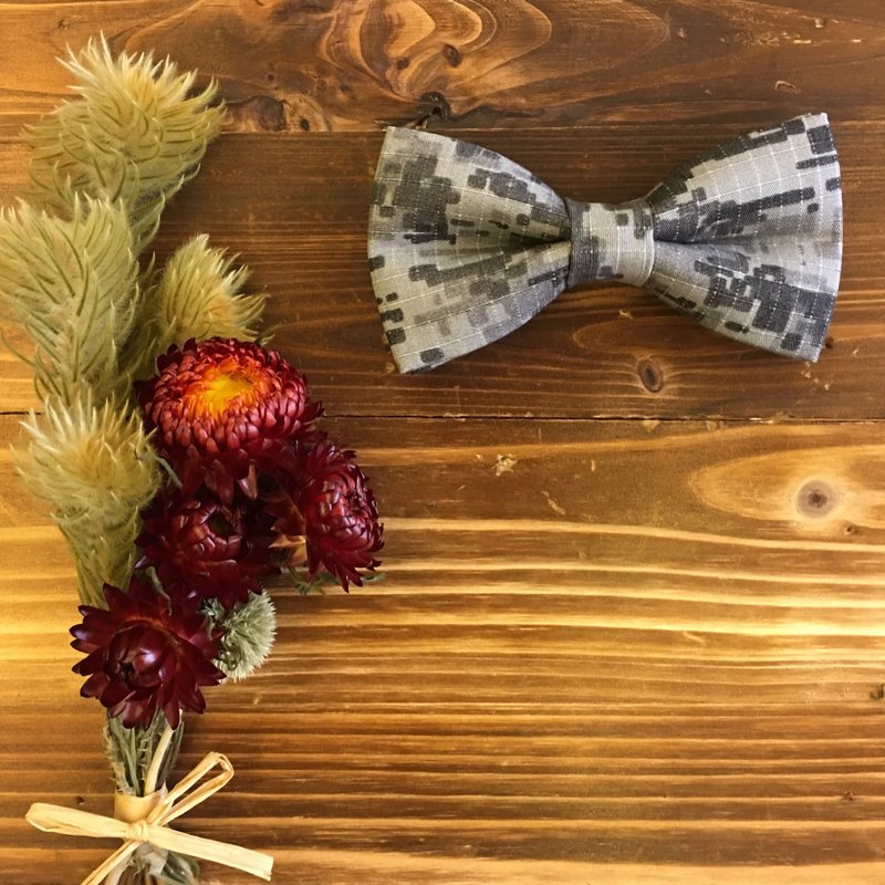 Mr.Tie 手工縫製領結 Hand Made Bow Tie 編號139 - 領呔/呔夾 - 其他材質 灰色