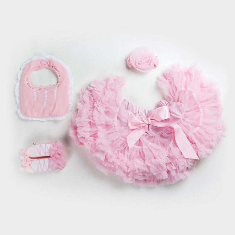 La Chamade / Little Princess Gift Set(Tutu skirt,bib,leg warmers)_1~2 Yrs - Baby Gift Sets - Nylon Pink