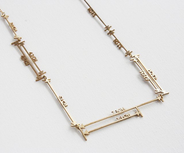 Brass Geometric Layering Necklaces