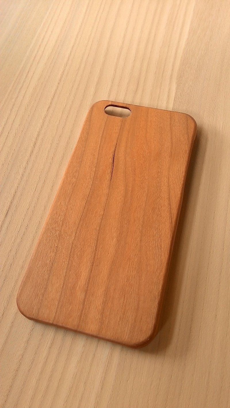 Micro forest. iPhone 6 pure wood Wooden Phone Case - Cherry -BB05-U1010 mobile phone holder wooden gifts - Phone Cases - Paper Orange