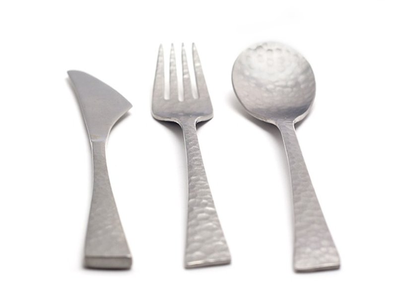Evening twilight WASABI (silver) fork - Cutlery & Flatware - Other Metals Gray