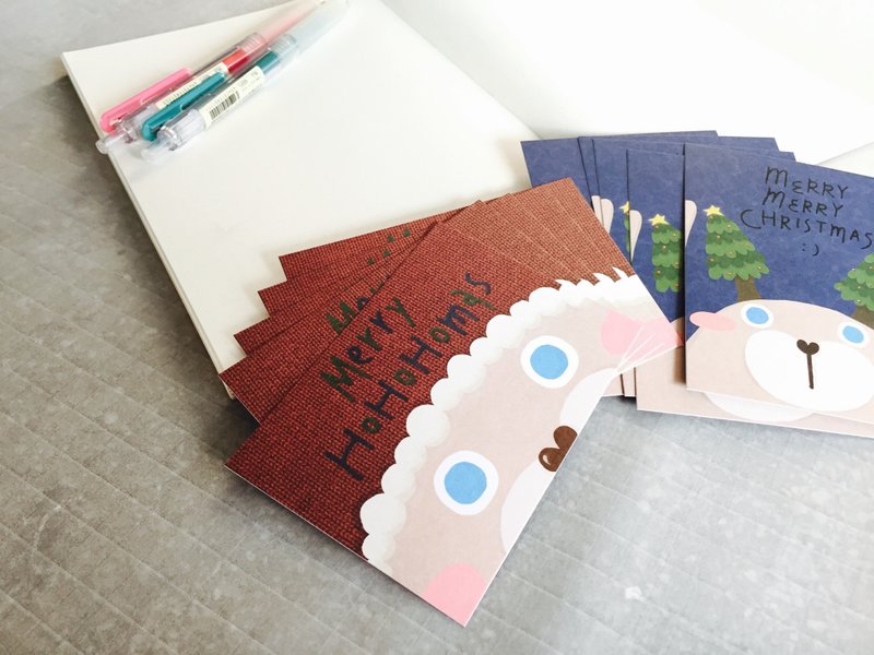【壹伍年的聖誕提案】Possie聖誕小卡(10入) - 卡片/明信片 - 紙 紅色