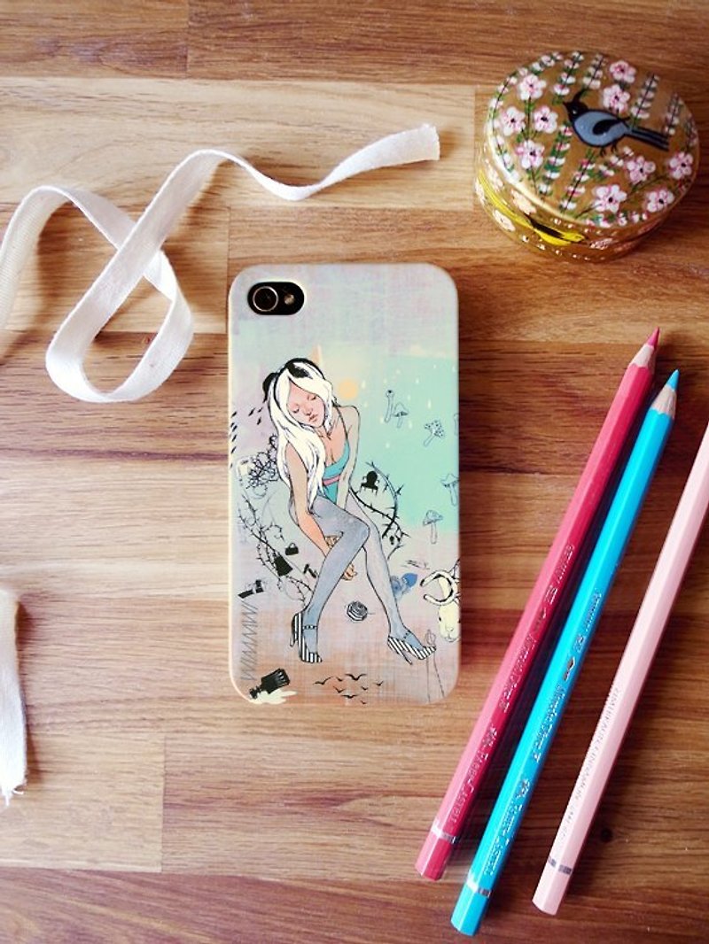 Alice♡in Wonderland  限量手機殼 iphone 4/4S - 手機殼/手機套 - 塑膠 藍色