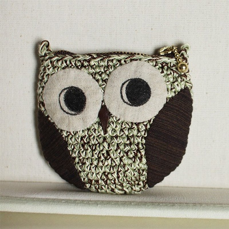 [Colorvor] hand-woven purse - Owl - Coin Purses - Other Materials Green