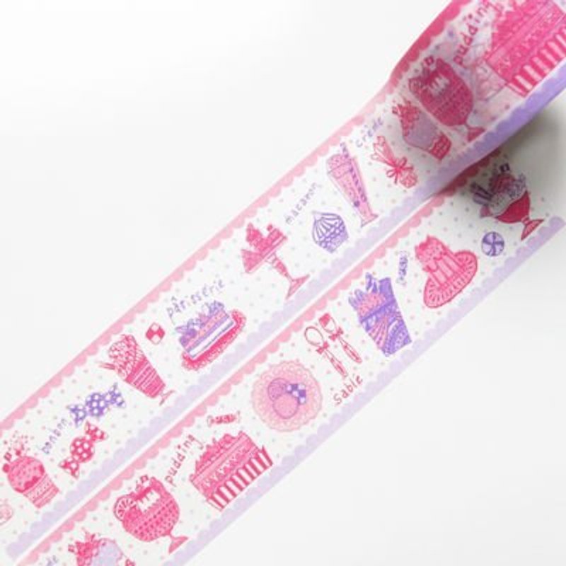 Aimez le style 寬版 和紙膠帶 (01160 美味甜點) - マスキングテープ - 紙 ピンク