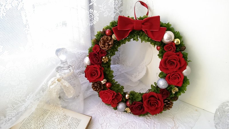 Amaranth Christmas wreath*exchange gifts*Valentine's Day*wedding*birthday gift - Plants - Plants & Flowers Red