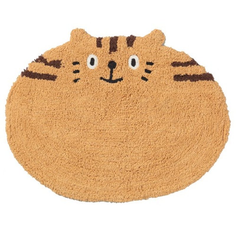 Tabby 咖啡條紋小花貓造型地墊 - 擺飾/家飾品 - 棉．麻 咖啡色