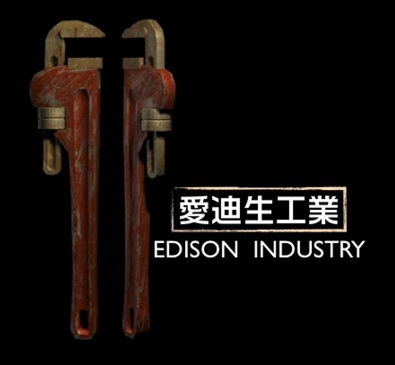 Edison-industry  復古  工業風  LOFT  手工上漆(粉紅色) 木質底座+陶瓷燈座＋玫瑰花 -愛迪生工業 設計款7-1 - 燈具/燈飾 - 其他材質 粉紅色