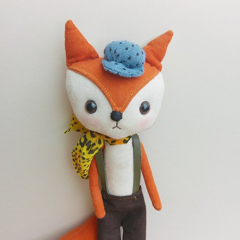 Little fox wearing a blue cap - Other - Other Materials Orange